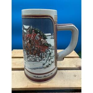 Budweiser Vintage 1989 Holiday Collector’s Beer Stein